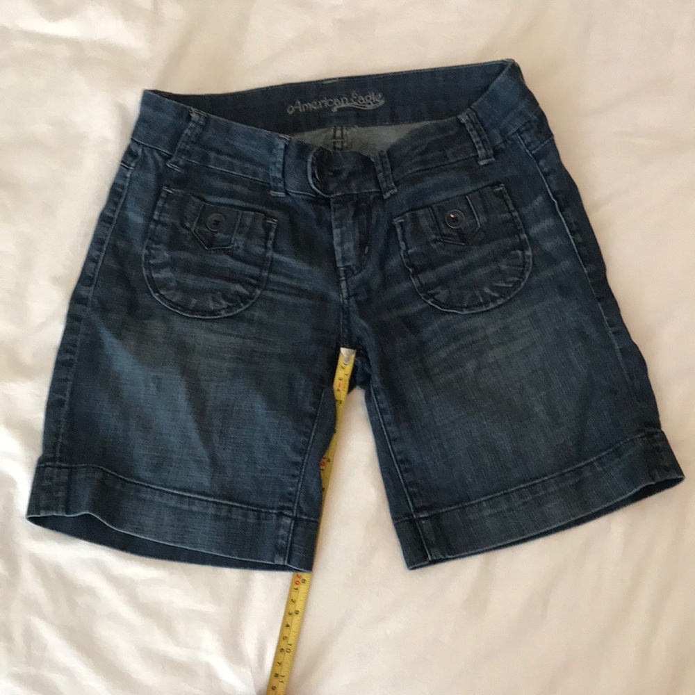 American Eagle Skinny Bermuda Jean Shorts